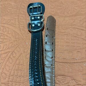 Dog Collar • 24” Long • 1.5” Wide • Braided Detail • Large Buckle